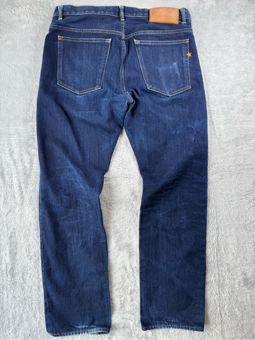 Brave Star USA Made Selvage Denim Jeans 34 Dark Wash Button Fly - Picture 2 of 15